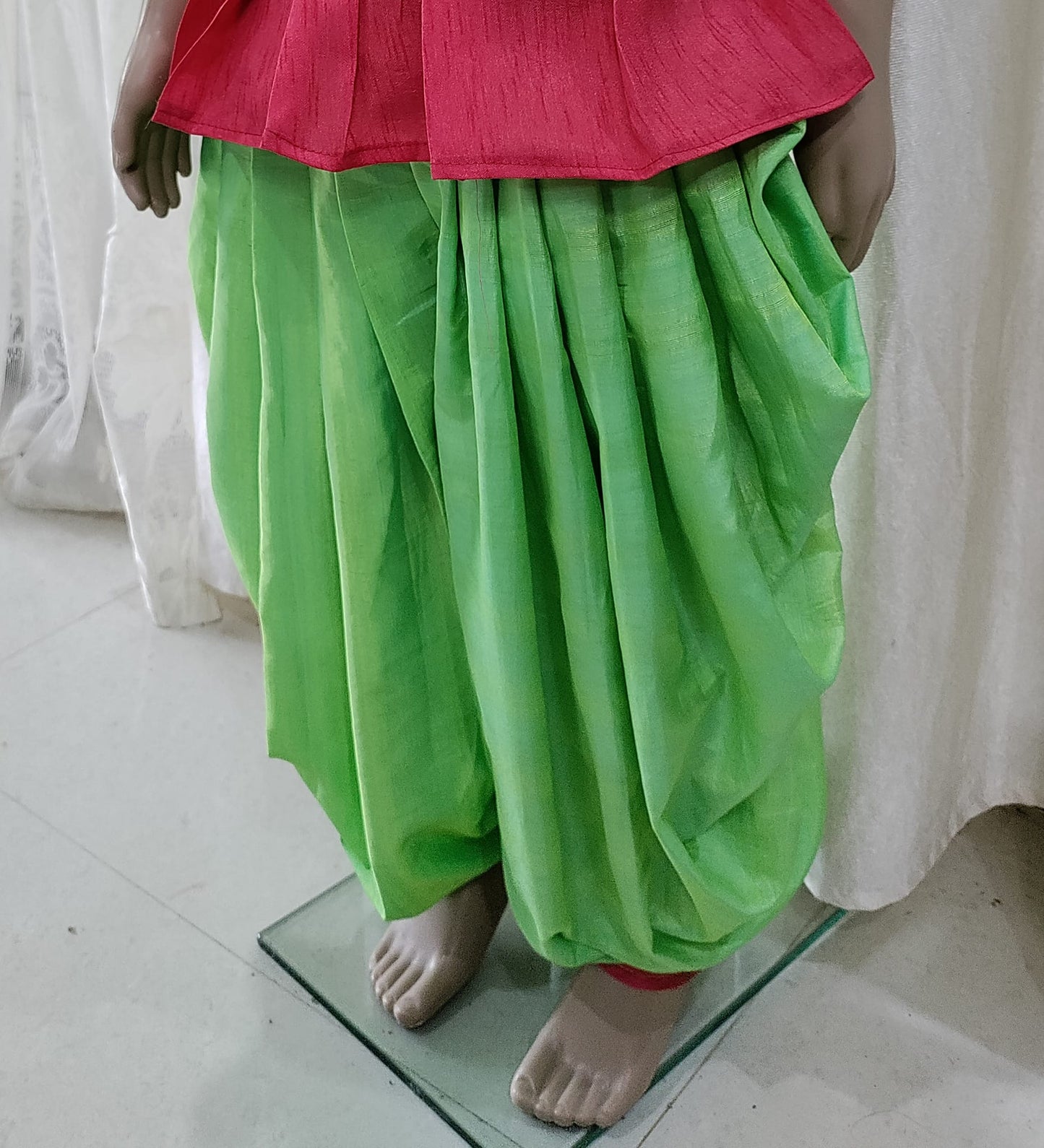 Kids embroidered top with Dhoti salwar from Maanas Designs