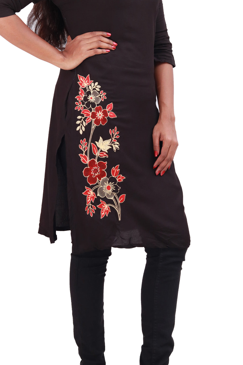 Black Embroidered Kurti