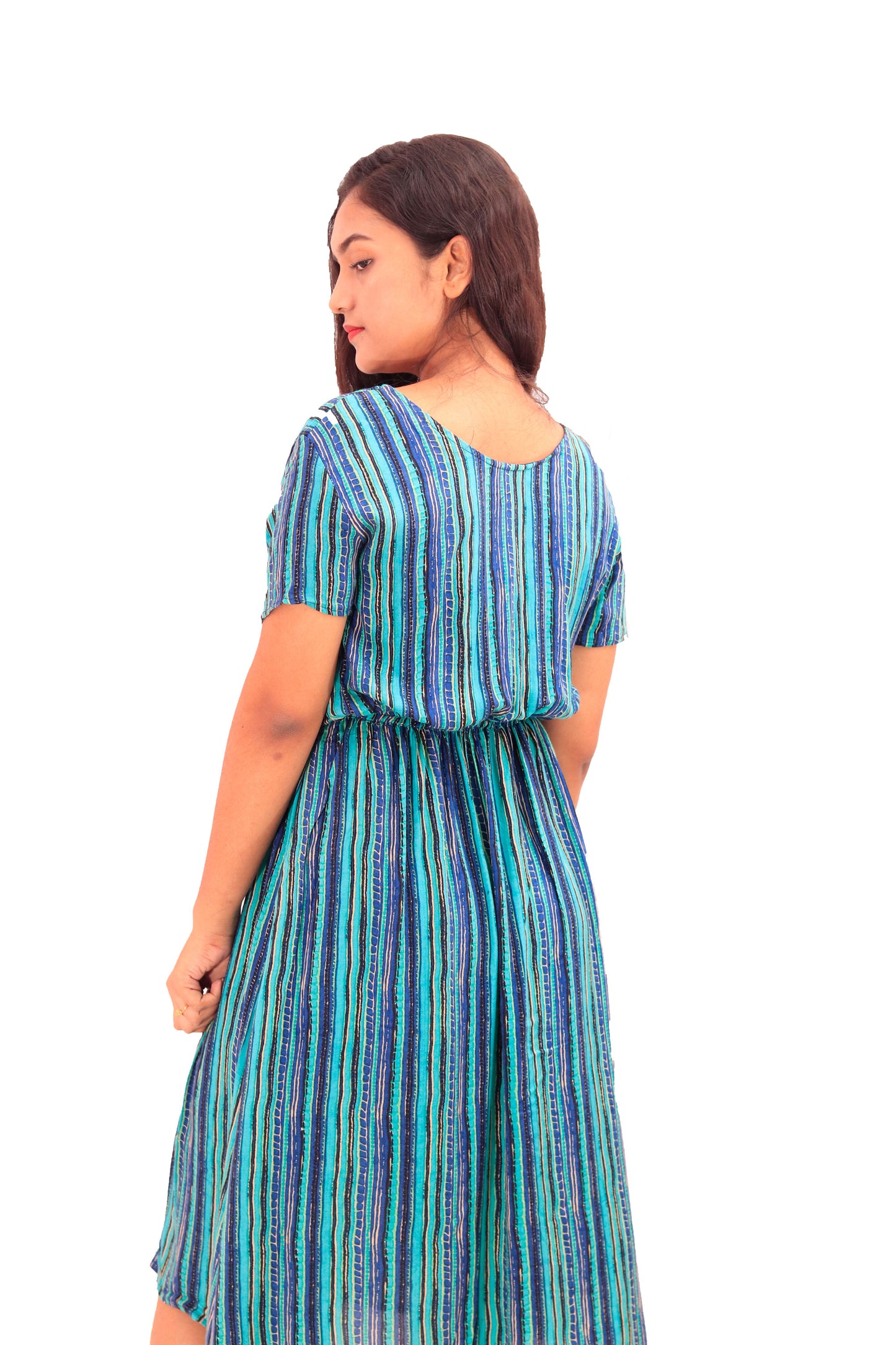 Striped Dress with Rayon