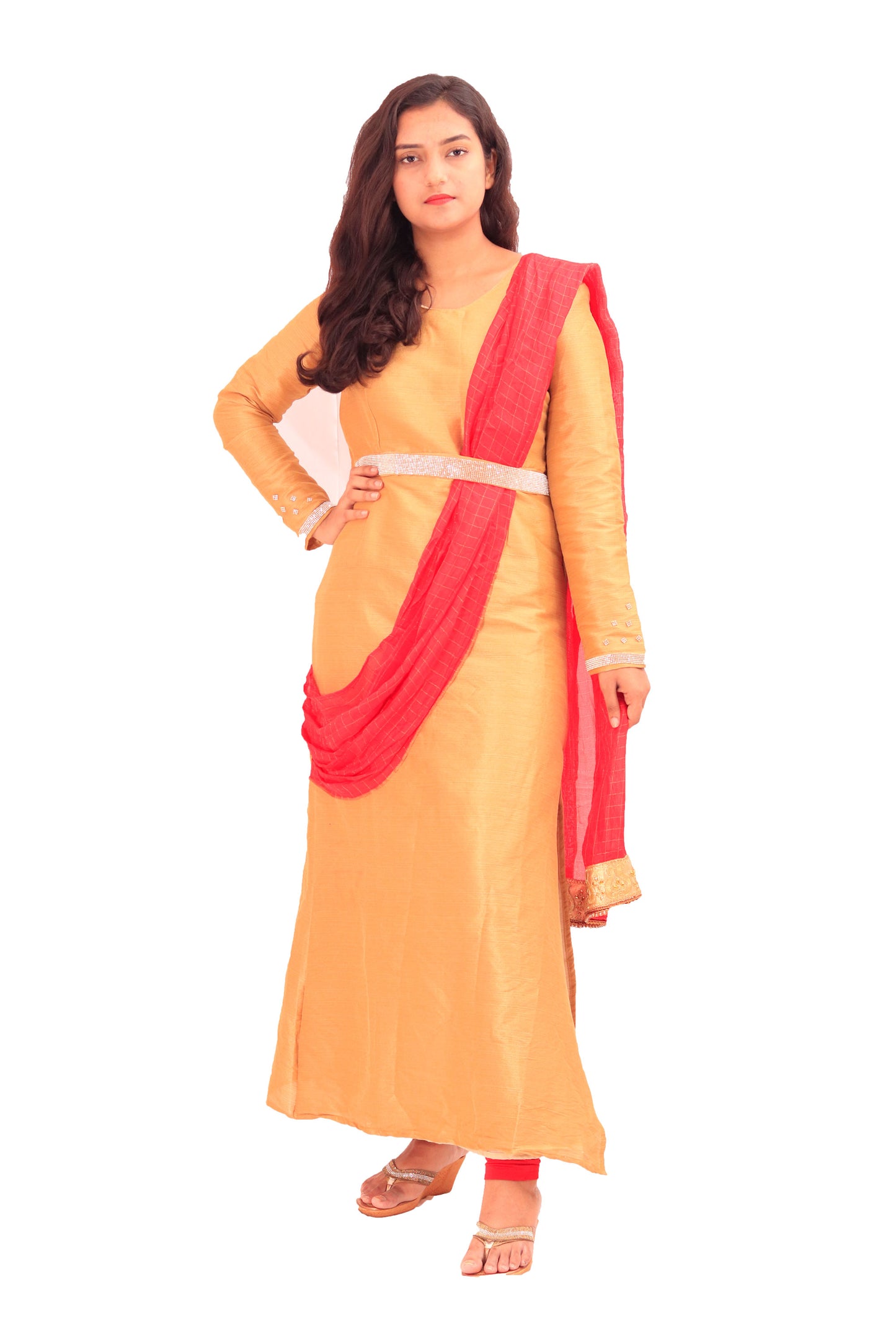 Full Length dress with attached shawl