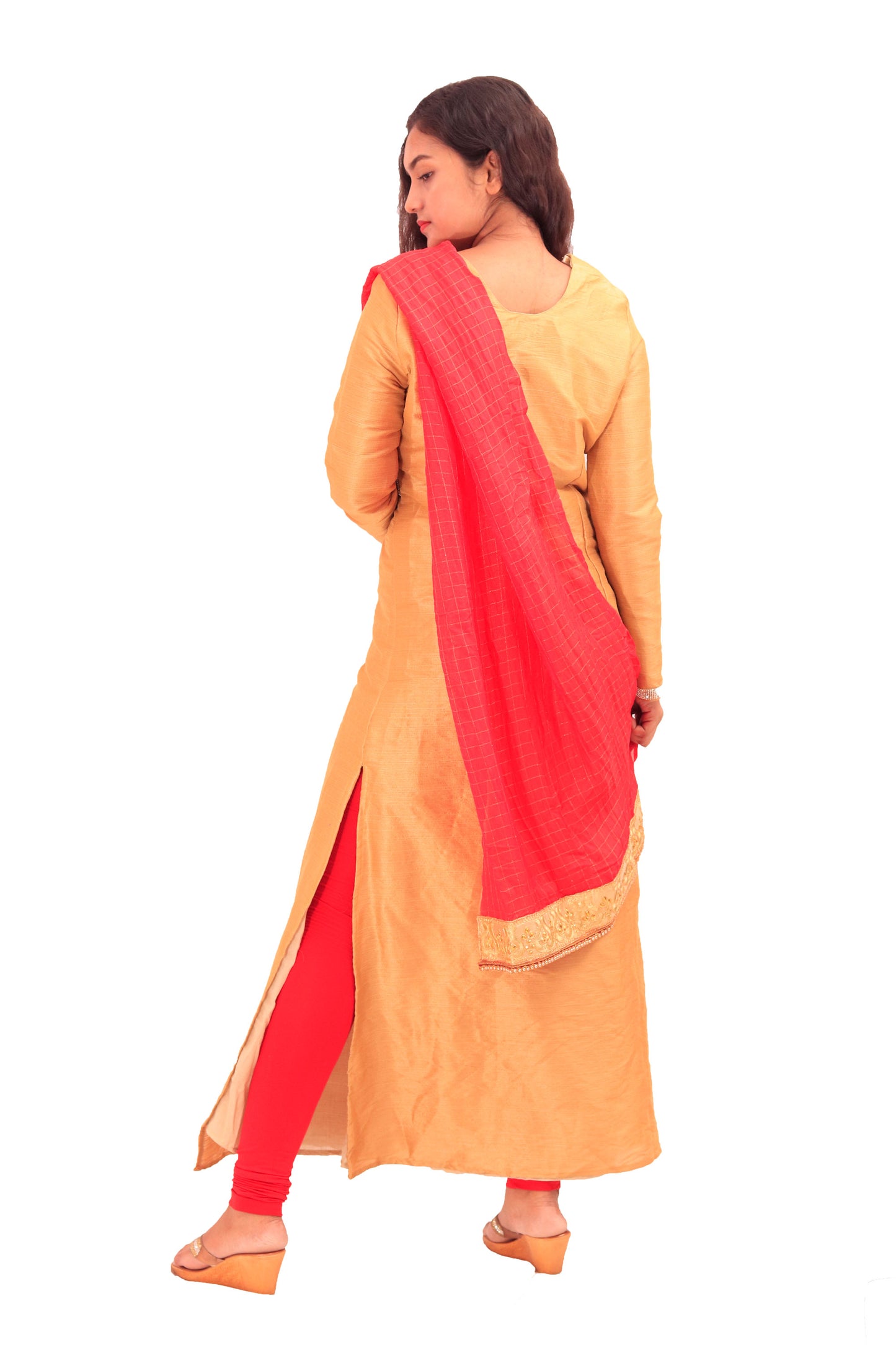 Full Length dress with attached shawl