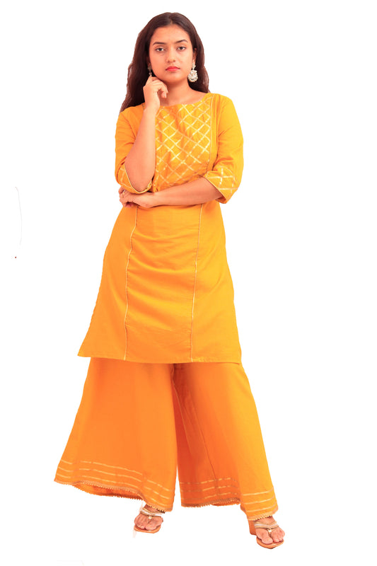 Yellow Palazzo and Kurti